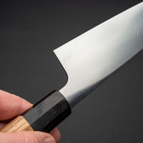 Hitohira FJ VG - 10 Gyuto 240mm Taihei Zebra Wood Octagonal Handle - Tetogi