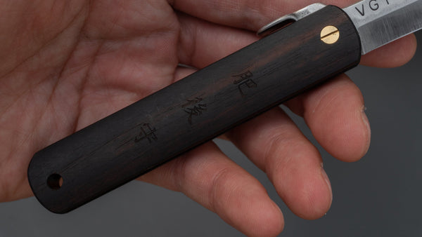 Higonokami VG10 Folding Knife Ebony Handle - Tetogi