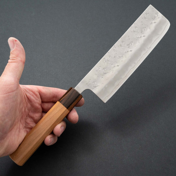 Hitohira Futana S3 Nashiji Nakiri 165mm Cherry Wood Handle - Tetogi