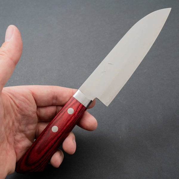 Hitohira NM V10 Damascus Santoku 130mm Pakka Handle - Tetogi