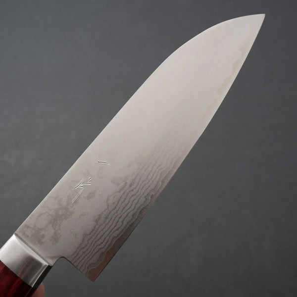 Hitohira NM V10 Damascus Santoku 130mm Pakka Handle - Tetogi