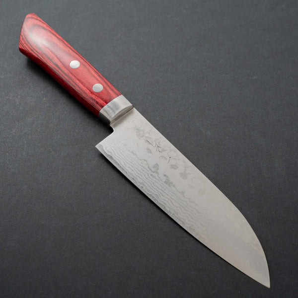 Hitohira NM V10 Damascus Santoku 130mm Pakka Handle - Tetogi