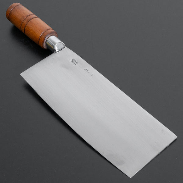 Hitohira Stainless Clad Chinese Cleaver 200mm Beechwood Handle - Tetogi