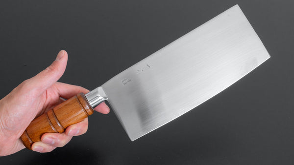 Hitohira Stainless Clad Chinese Cleaver 200mm Beechwood Handle - Tetogi