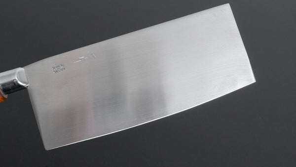 Hitohira Stainless Clad Chinese Cleaver 200mm Beechwood Handle - Tetogi