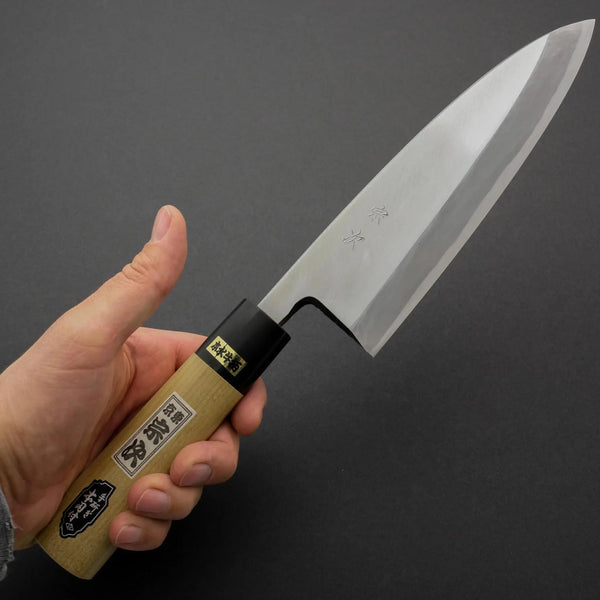 Morihei Munetsugu White #2 Deba 195mm Ho Wood Handle - Tetogi