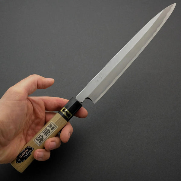Morihei Munetsugu White #2 Yanagiba 240mm Ho Wood Handle - Tetogi