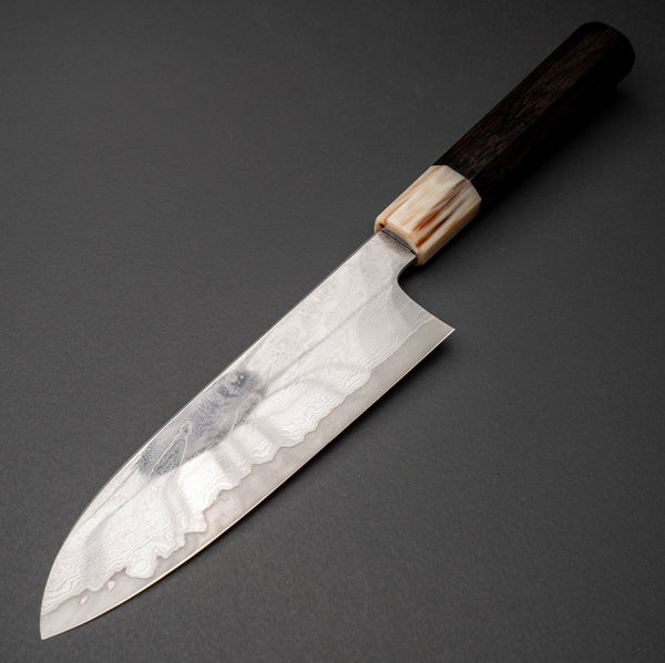 Hitohira Kikuchiyo Rou VG10 Hyokyo Damascus Santoku Ebony Handle Product vendor