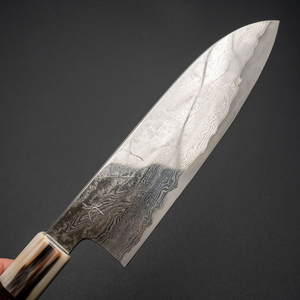 Hitohira Kikuchiyo Rou VG10 Hyokyo Damascus Santoku Ebony Handle Product vendor
