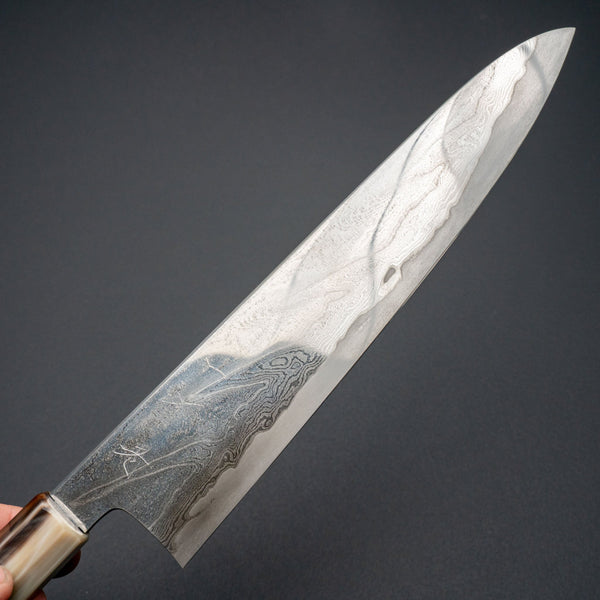 Hitohira Kikuchiyo Rou VG10 Hyokyo Damascus Gyuto 240mm Ebony Handle Product vendor