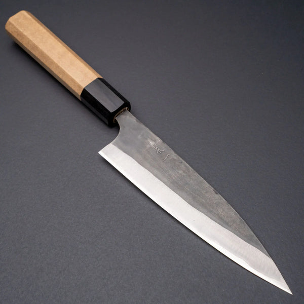 Hitohira Hizen Kurouchi Blue #1 Stainless Clad Ajikiri 145mm Ho Wood Handle Product vendor
