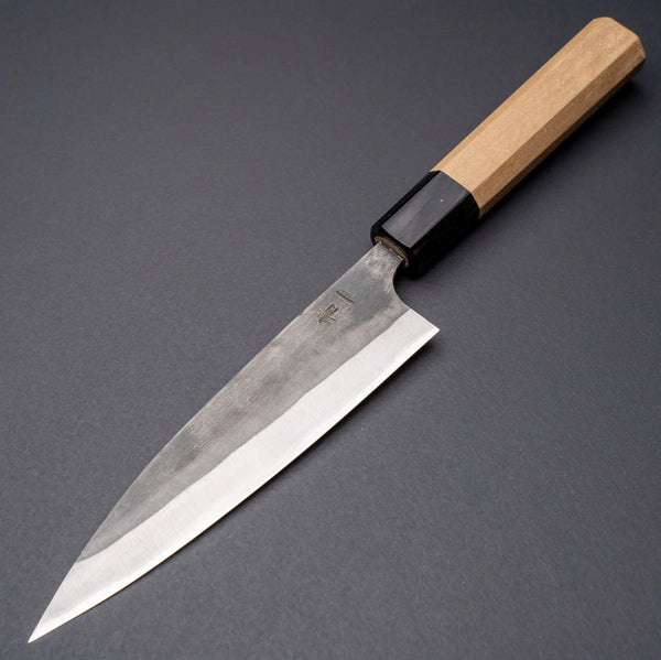 Hitohira Hizen Kurouchi Blue #1 Stainless Clad Ajikiri 145mm Ho Wood Handle Product vendor