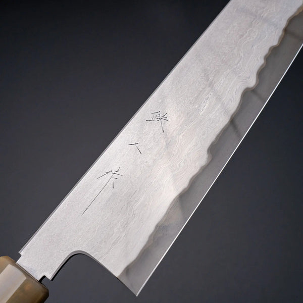 Tetsujin Blue #2 Metal Flow Kiritsuke Gyuto 240mm Taihei Makassar Ebony Handle Product vendor