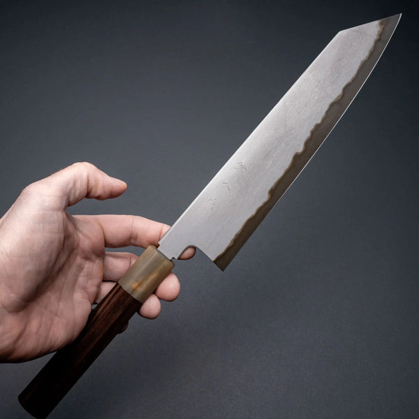 Tetsujin Blue #2 Metal Flow Kiritsuke Gyuto 240mm Taihei Makassar Ebony Handle Product vendor