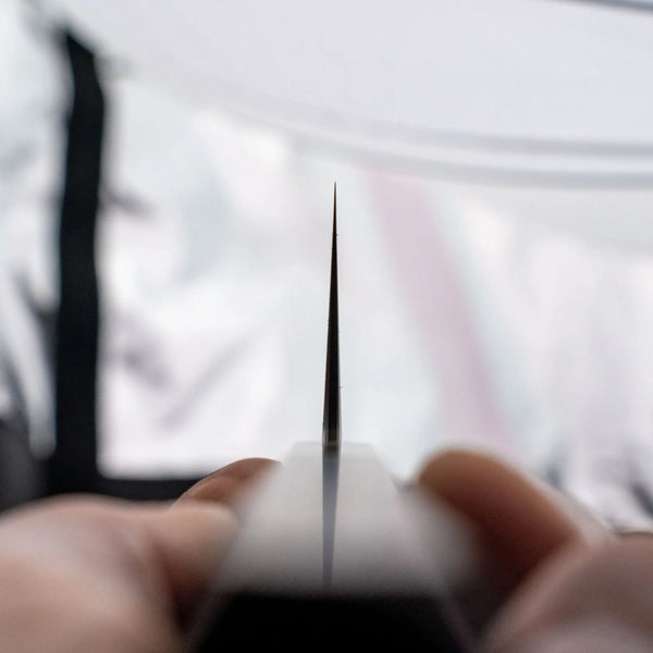 Tetsujin Blue #2 Metal Flow Kiritsuke Gyuto 240mm Taihei Makassar Ebony Handle Product vendor