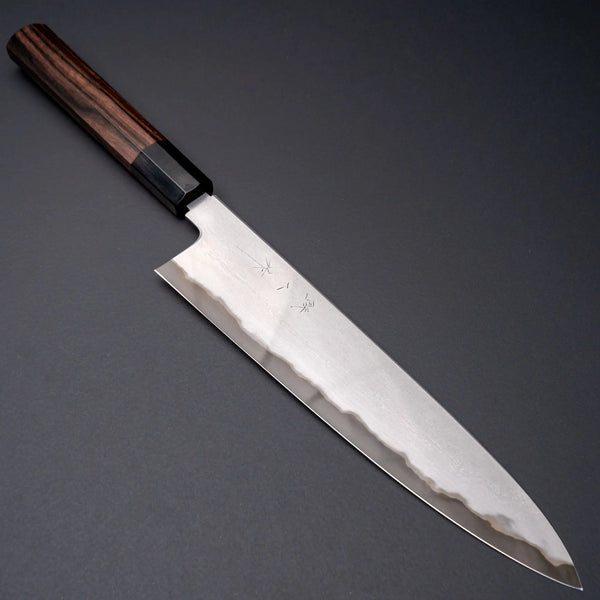 Tetsujin Blue #2 Metal Flow Gyuto 240mm Taihei Makassar Ebony Handle Product vendor