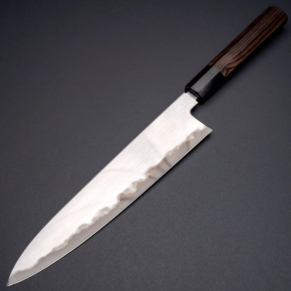 Tetsujin Blue #2 Metal Flow Gyuto 240mm Taihei Makassar Ebony Handle Product vendor