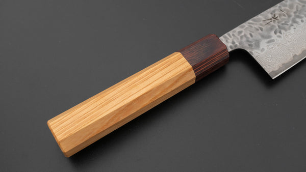 Hitohira Futana Stainless Tsuchime Damascus Santoku 170mm Keyaki Zelkova Handle Product vendor