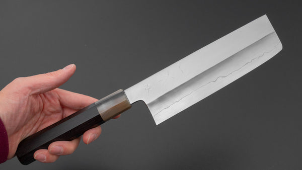 Hitohira Kikuchiyo Ren Silver #3 Nakiri 180mm Ebony Handle Product vendor
