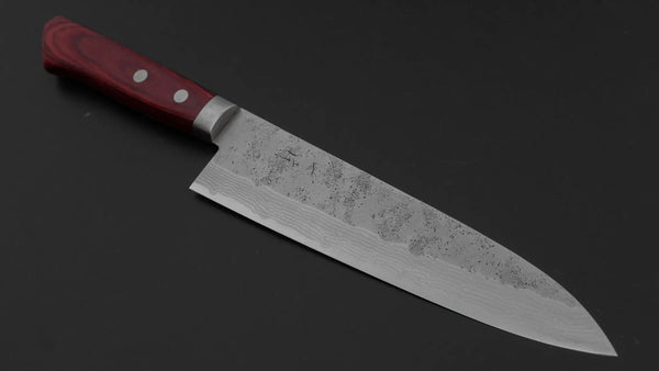 Hitohira NM V10 Nashiji Damascus Gyuto 180mm Wine Pakka Handle Product vendor