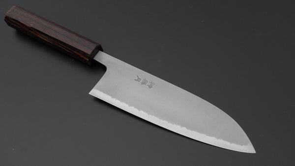 Myojin Riki Kannnazuki White #2 Stainless Clad Kasumi Santoku 170mm Wenge Handle