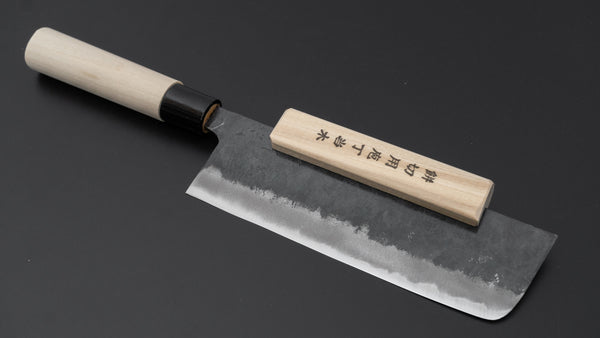 Hitohira Kurouchi White #2 Mochi Kiri 185mm Poplar Handle