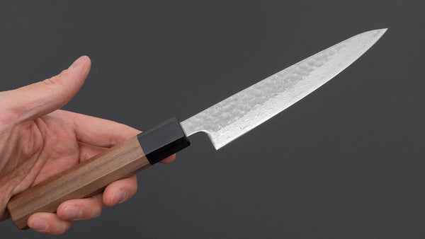 Hitohira Futana S3 Tsuchime Damascus Petty 135mm Walnut Handle Product vendor