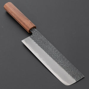 Muneishi Blue #2 Tsuchime Nakiri 165mm Walnut Handle Product vendor