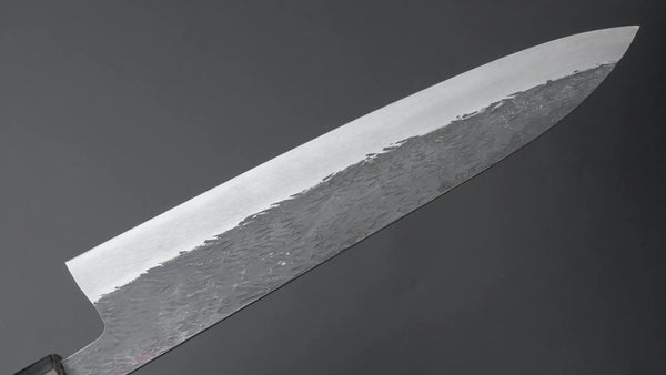 Isamitsu Blue Super Stainless Clad Kurouchi Gyuto 240mm Taihei Zebrawood Handle Product vendor