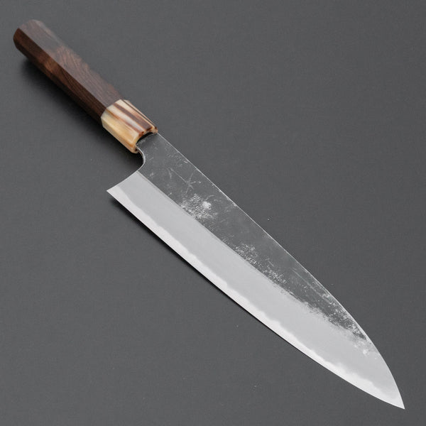 Hitohira Togashi Blue #2 Kurouchi Gyuto 240mm Ebony Handle