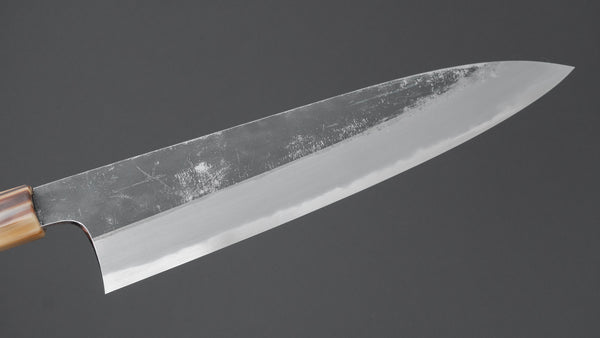 Hitohira Togashi Blue #2 Kurouchi Gyuto 240mm Ebony Handle
