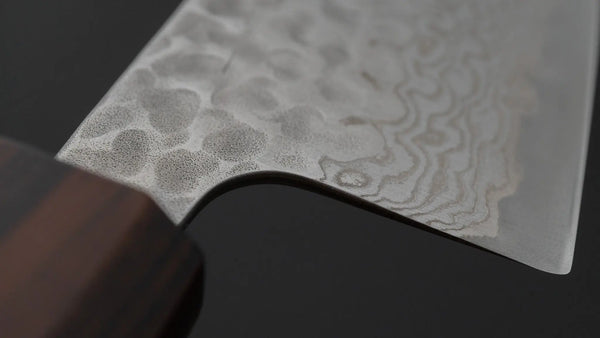 Hitohira Futana S3 Tsuchime Damascus Santoku 170mm Cherry Wood Handle Product vendor