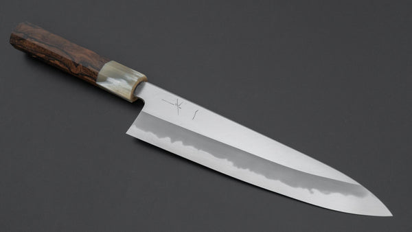 Hitohira Tanaka Kyuzo Blue #1 Migaki Gyuto 210mm Taihei Makassar Ebony Handle