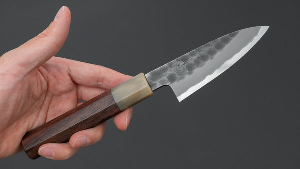 Hitohira Hinode Tsuchime White #2 Stainless Clad Paring 90mm Taihei Wood Handle