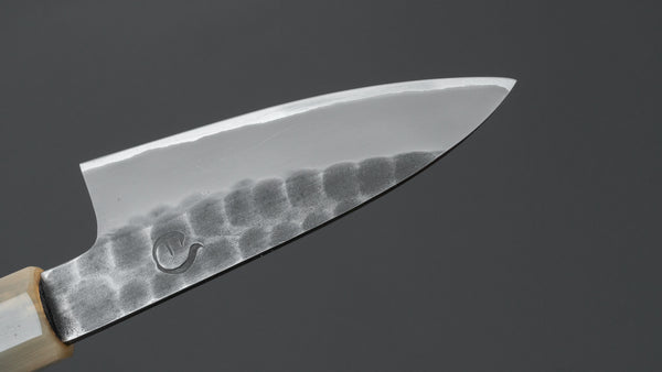 Hitohira Hinode Tsuchime White #2 Stainless Clad Paring 90mm Taihei Wood Handle