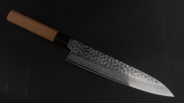 Hitohira HG Tsuchime Damascus Gyuto 210mm Cherry Wood Handle Product vendor