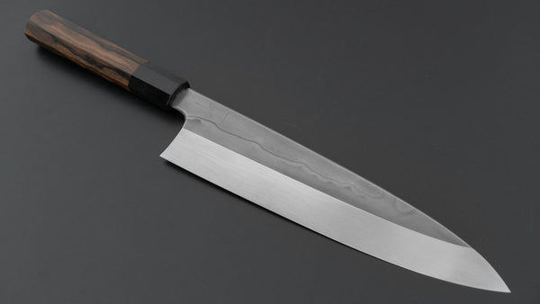 Hitohira Togashi White #1 Sanbonsugi Mizu Honyaki Gyuto 240mm Ziricote Handle (#122/ Saya)