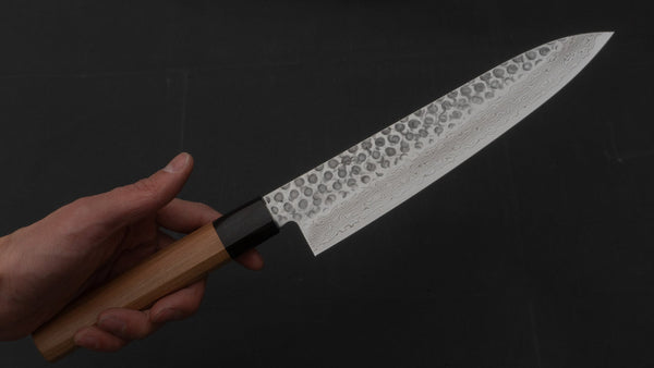 Hitohira HG Tsuchime Damascus Gyuto 210mm Cherry Wood Handle Product vendor