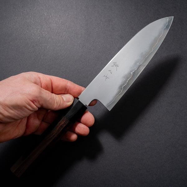 Tetsujin Silver #3 Kasumi Santoku 180mm Taihei Makassar Ebony Handle