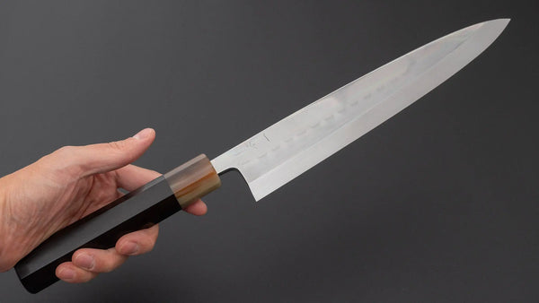 Hitohira Togashi Blue #2 Mizu Honyaki Mioroshi Deba 240mm Ebony Handle (Old Stock) Product vendor