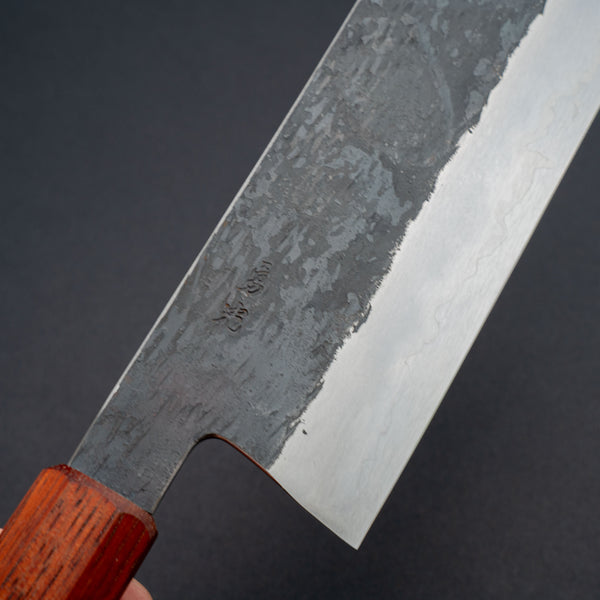 Isamitsu White #1 Stainless Clad Kurouchi Nakiri 180mm Riisgaard Handle