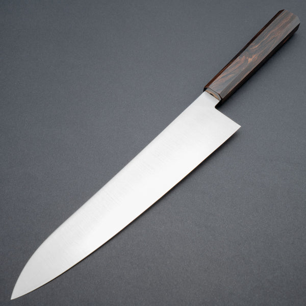 Hitohira Imojiya TH Stainless Gyuto 240mm Ebony Handle (Wa)
