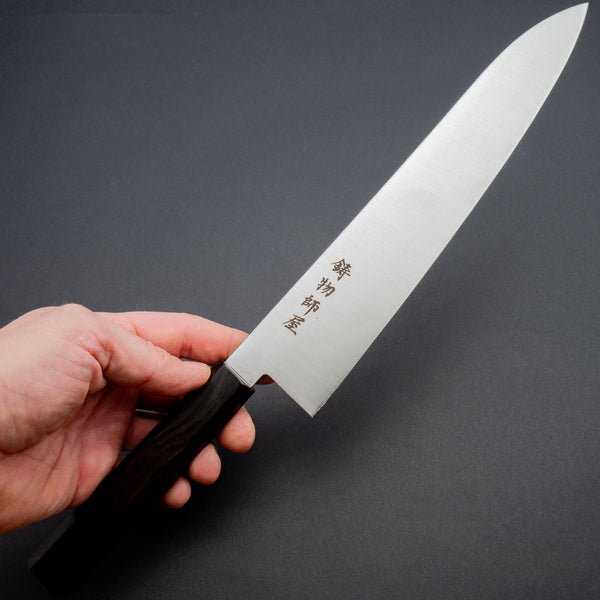 Hitohira Imojiya TH Stainless Gyuto 240mm Ebony Handle (Wa)