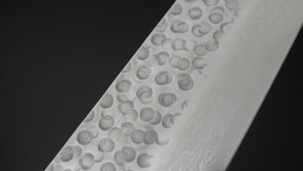 Hitohira HG Tsuchime Damascus Gyuto 240mm Walnut Handle