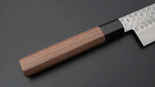 Hitohira HG Tsuchime Damascus Gyuto 240mm Walnut Handle