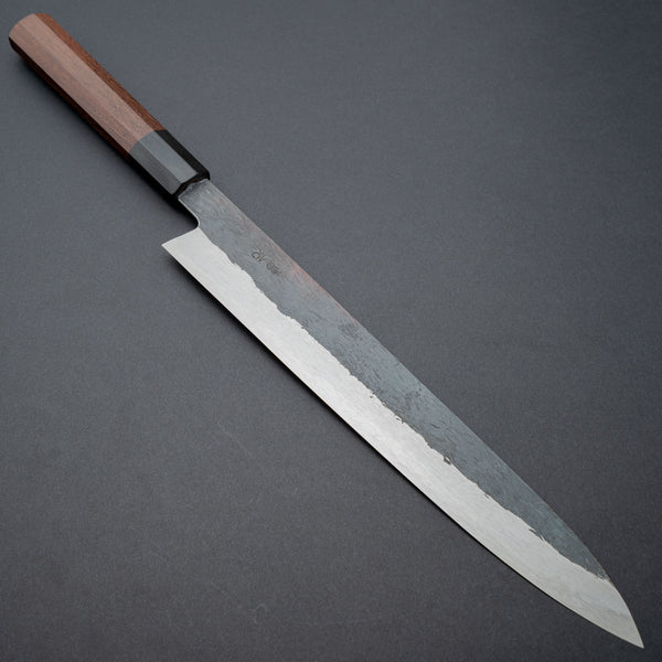Isamitsu White #1 Stainless Clad Kurouchi Sujihiki 270mm Tagayasan Handle