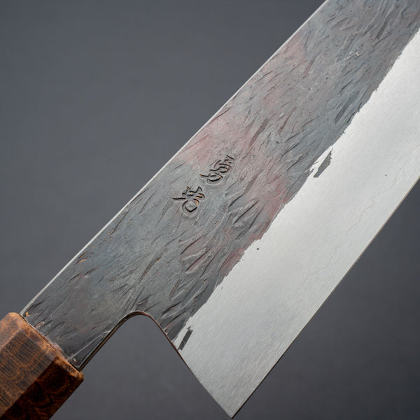 Isamitsu White #1 Stainless Clad Kurouchi Gyuto 195mm Laburnum Handle