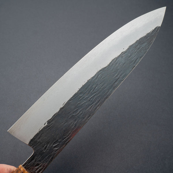 Isamitsu White #1 Stainless Clad Kurouchi Gyuto 195mm Laburnum Handle