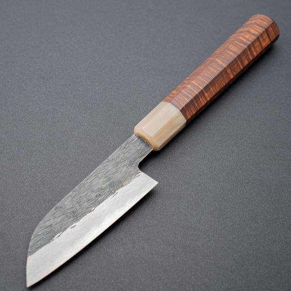 Isamitsu White #1 Stainless Clad Kurouchi Paring 90mm Riisgaard Handle
