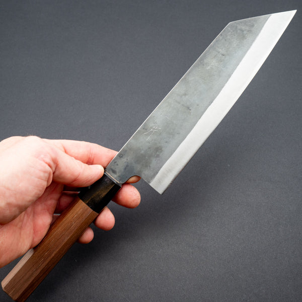 Hitohira Hizen Kurouchi Blue #1 Stainless Clad Bunka 190mm Walnut